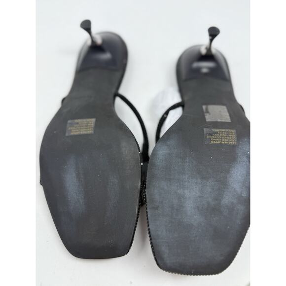 Tory Burch Pave Geo Bombay Miller low heel sandal shoes black 8.5 - Picture 4 of 11